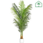 6-Foot Artificial Palm Tree – Realistic Faux Green Areca Palm in Pot for Home & Office Décor (Indoor/Outdoor)